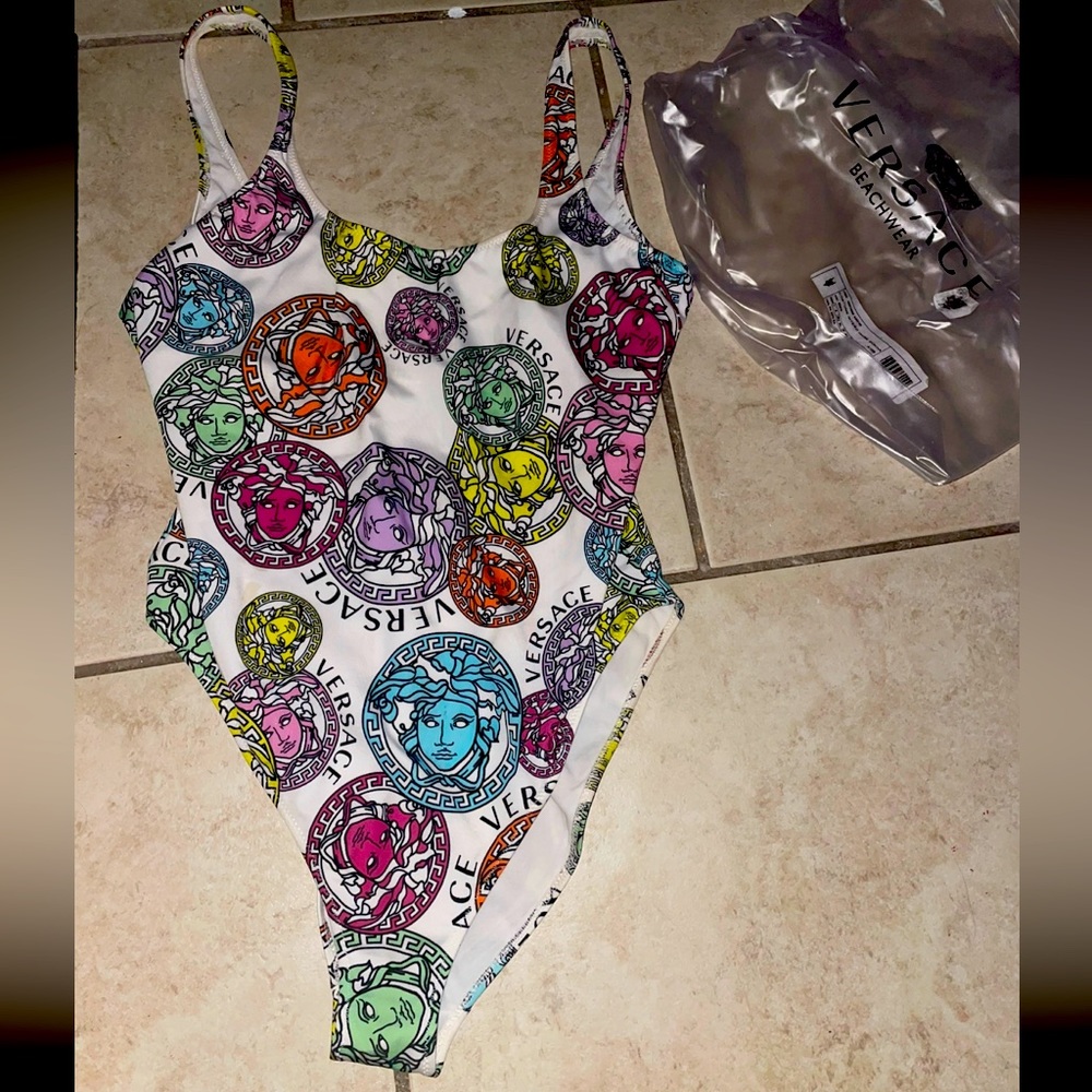 Versace one piece bathing suit
